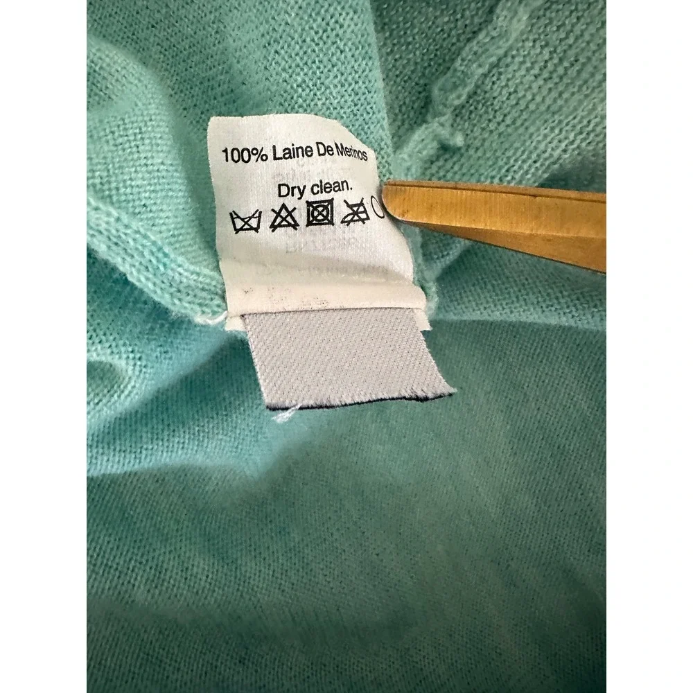 J. Crew Womens Tippi Sweater Small Mint Green 100% Merino Wool Crewneck Coastal